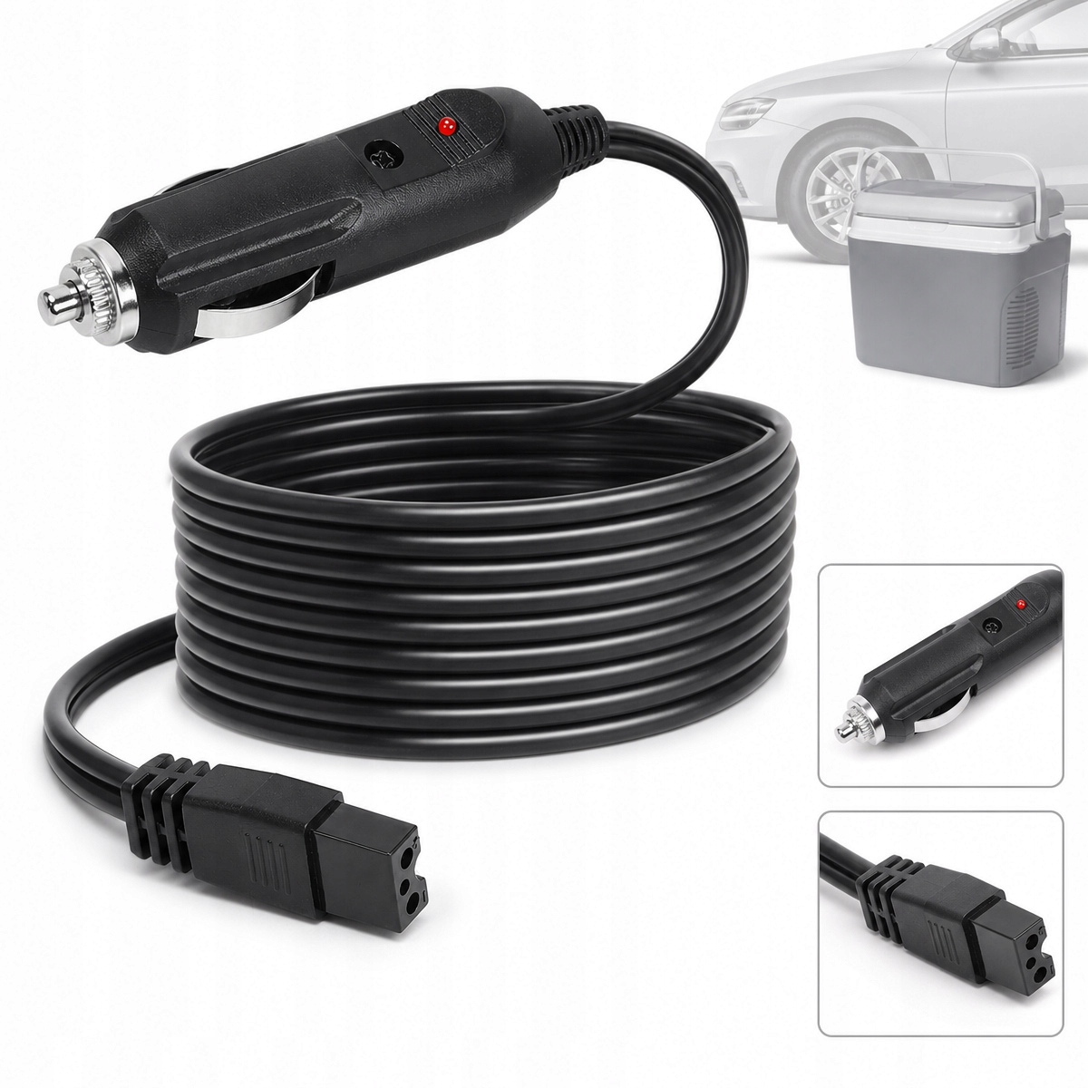 12V 24 V 3m Kabel Przewód Do Lodówki turystycznej