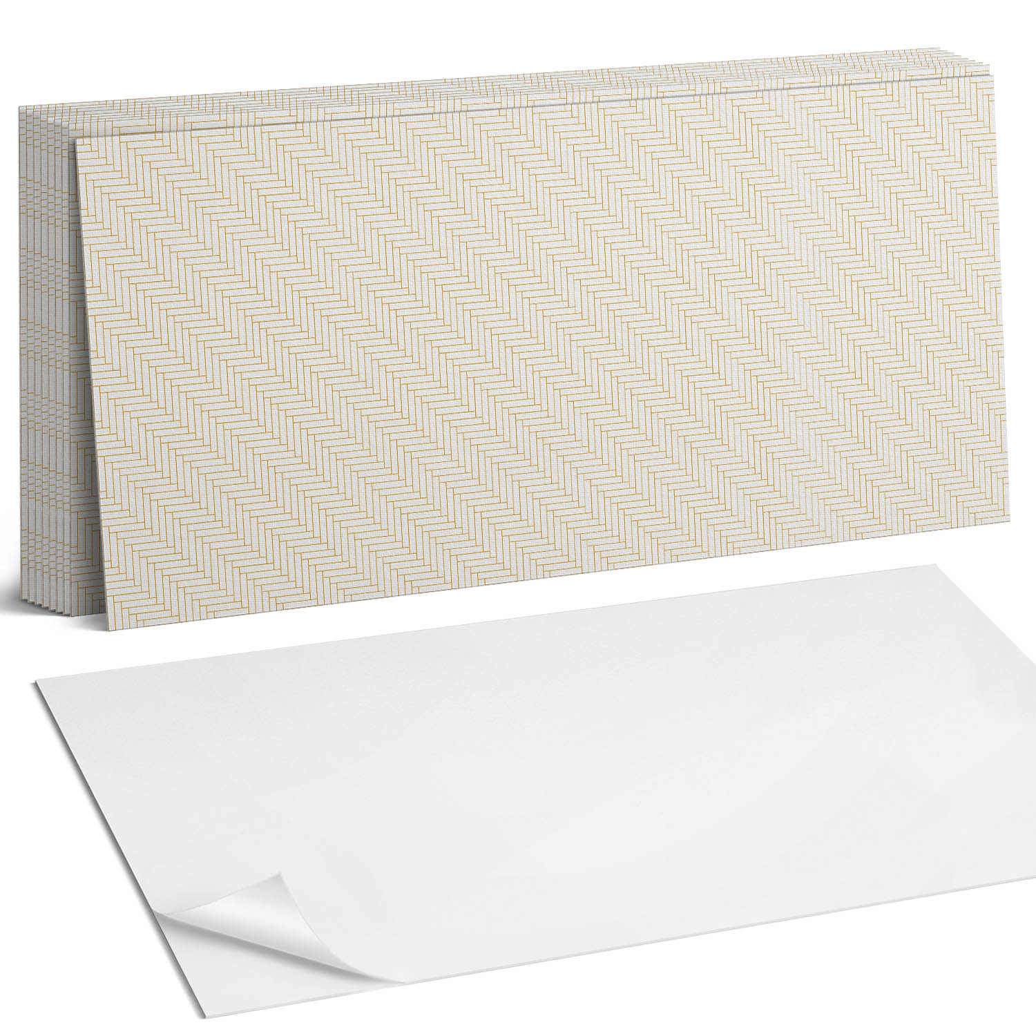 Dekorativní dlaždice s přilepenou grafikou Jedlový vzor 10 x 40 x 20 cm
