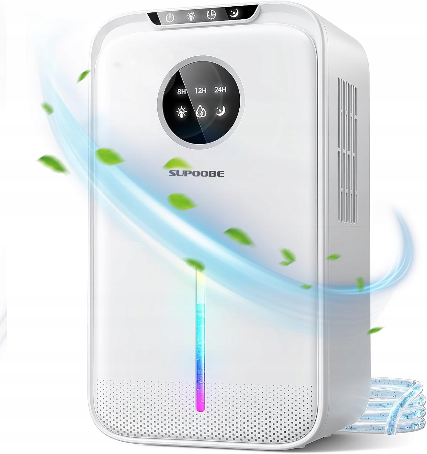 Osuszacz Powietrza Cichy 30dB Wydajny 2.2L 50m2 Timer 60W YP2318 Supoobe