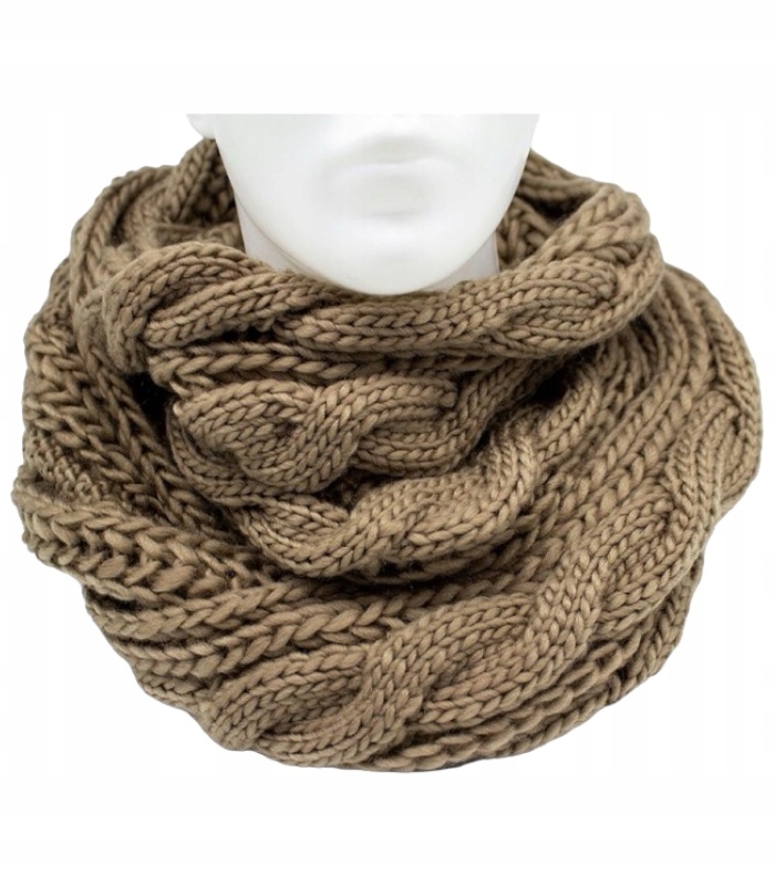 NOWY CIEPŁY KOMIN warkocz pleciony