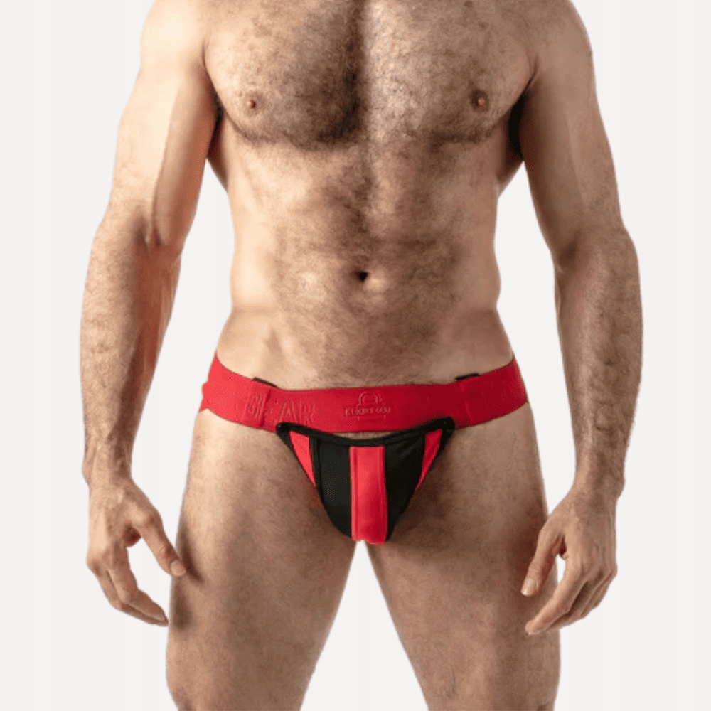 Pánské spodní prádlo Locker Gear Open Access Jockstrap červené M