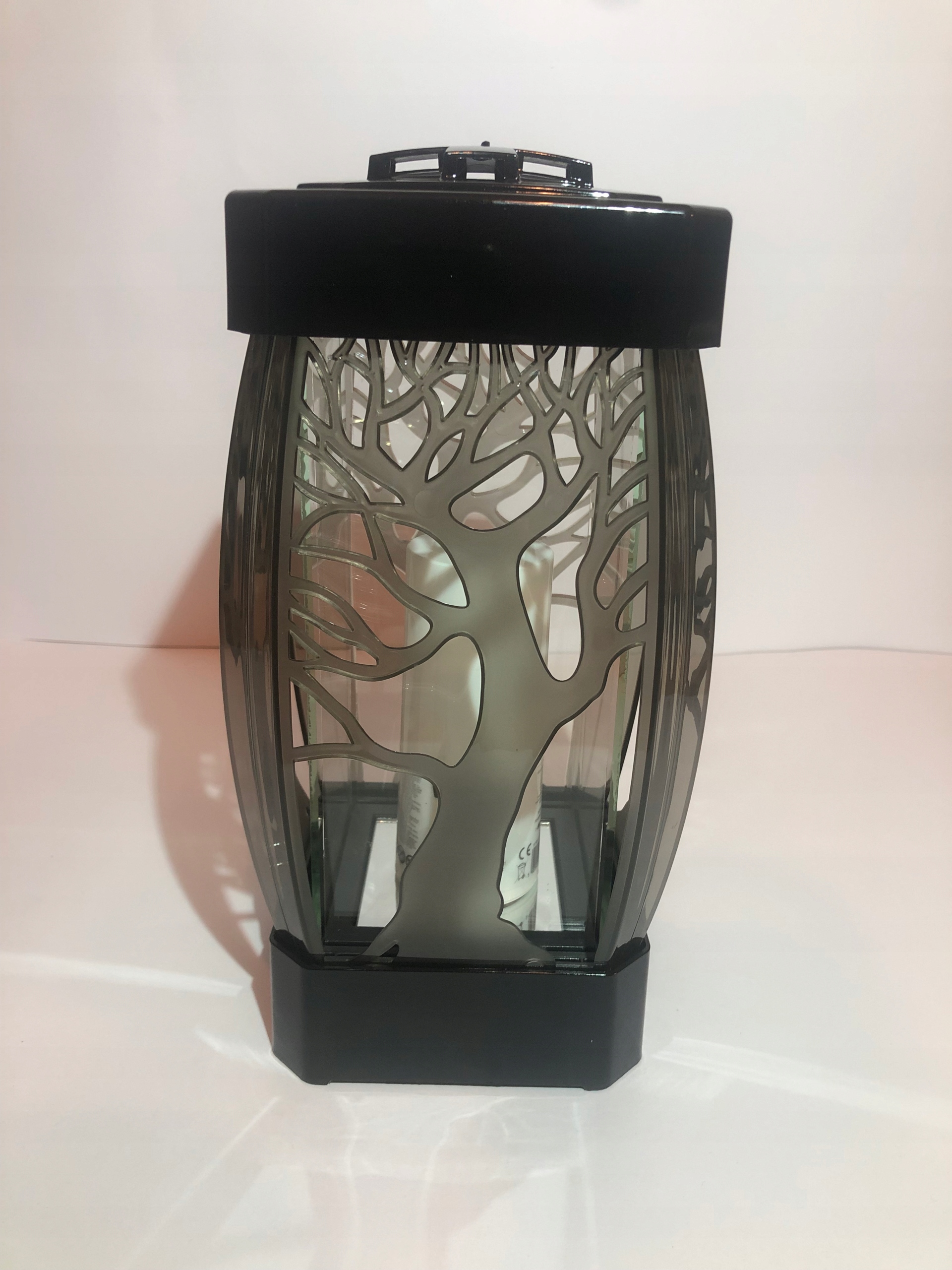 

lampion znicz glamour diament na grób pomnik 31 cm