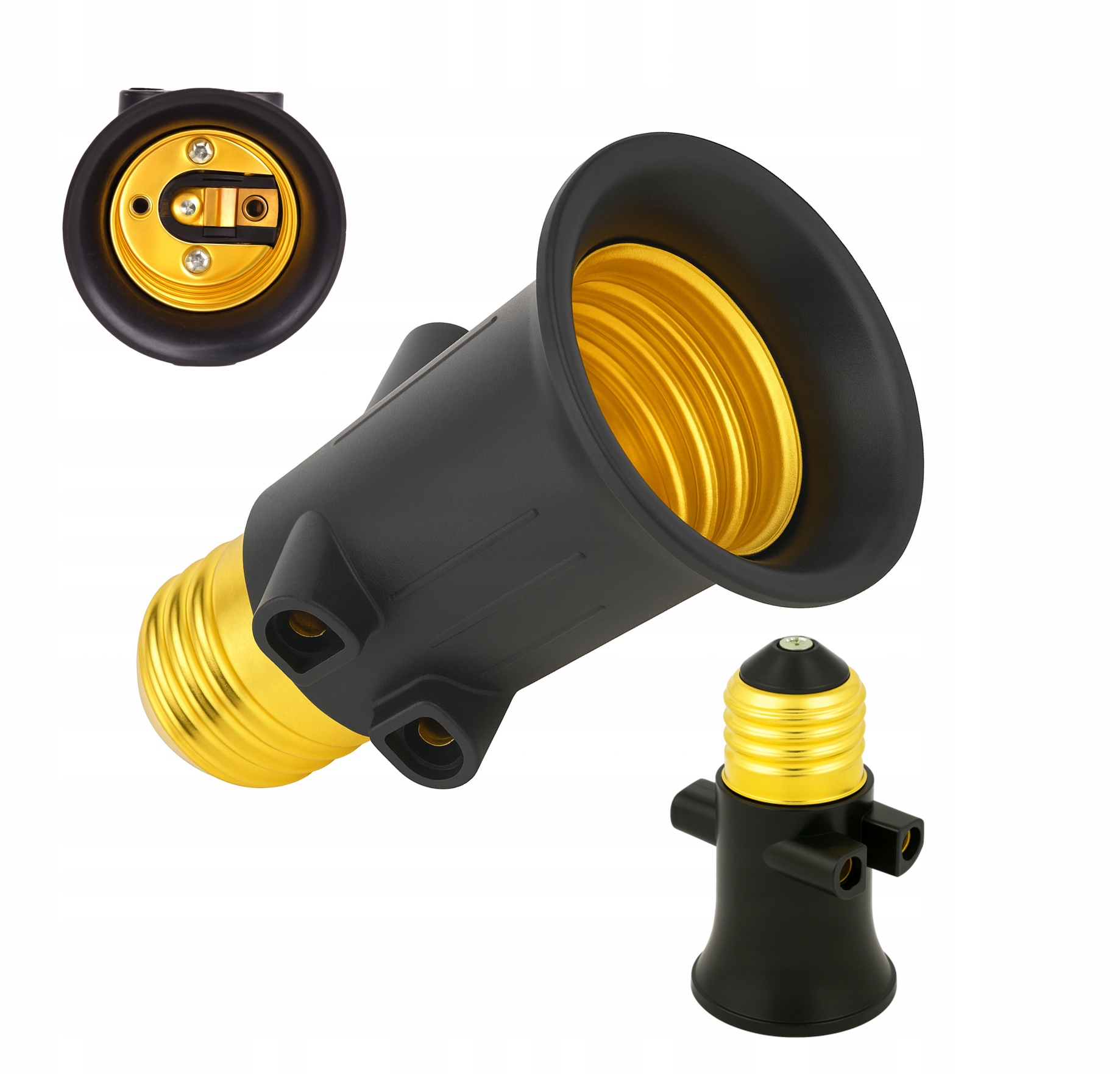 Adapter E27 gniazdo lampy podwójny kontakt 230V złodziejka 1000W