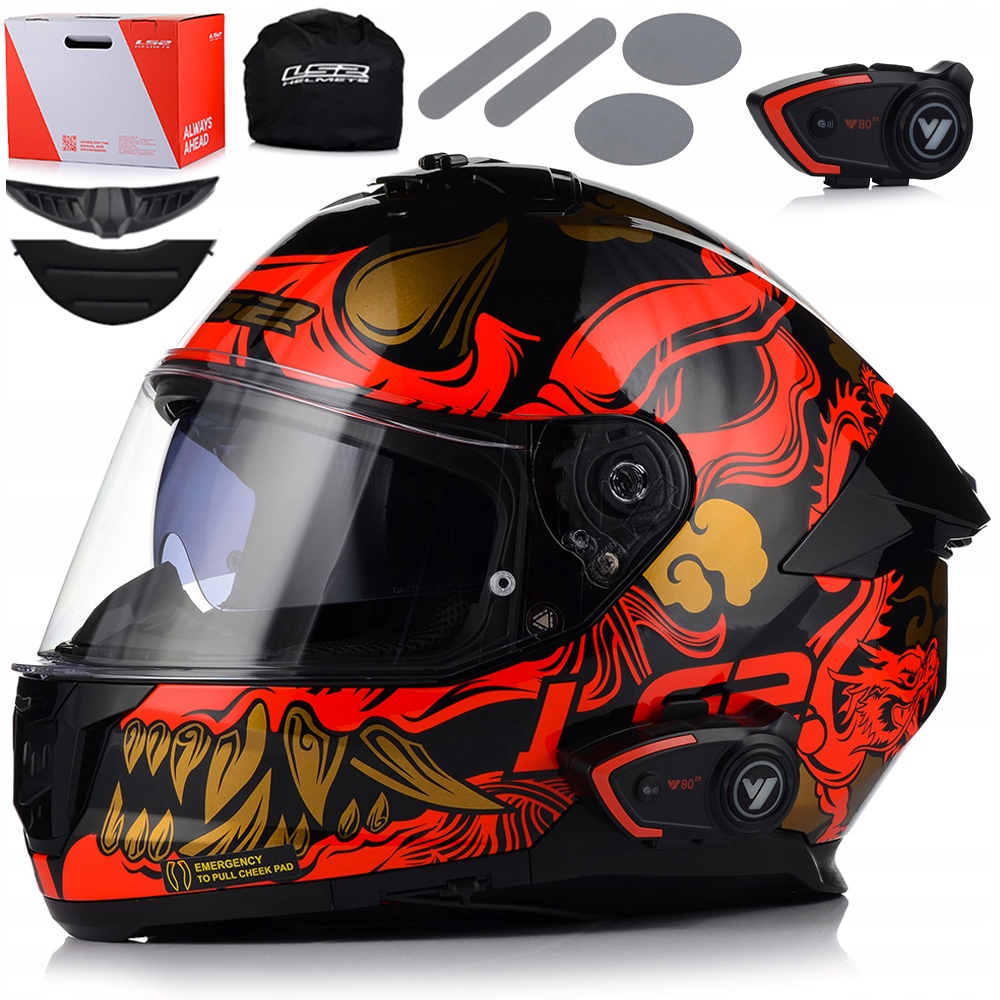 Motocyklová Prilba LS2 FF808 Stream II Drako Venom Clona Interkom Vito