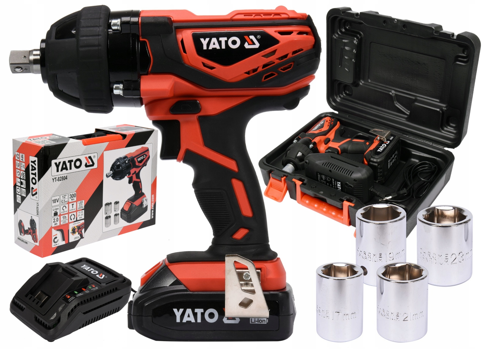 YATO KLUCZ UDAROWY 18V 1/2 300NM 2AH ŁAD YT-82804 Marka Yato
