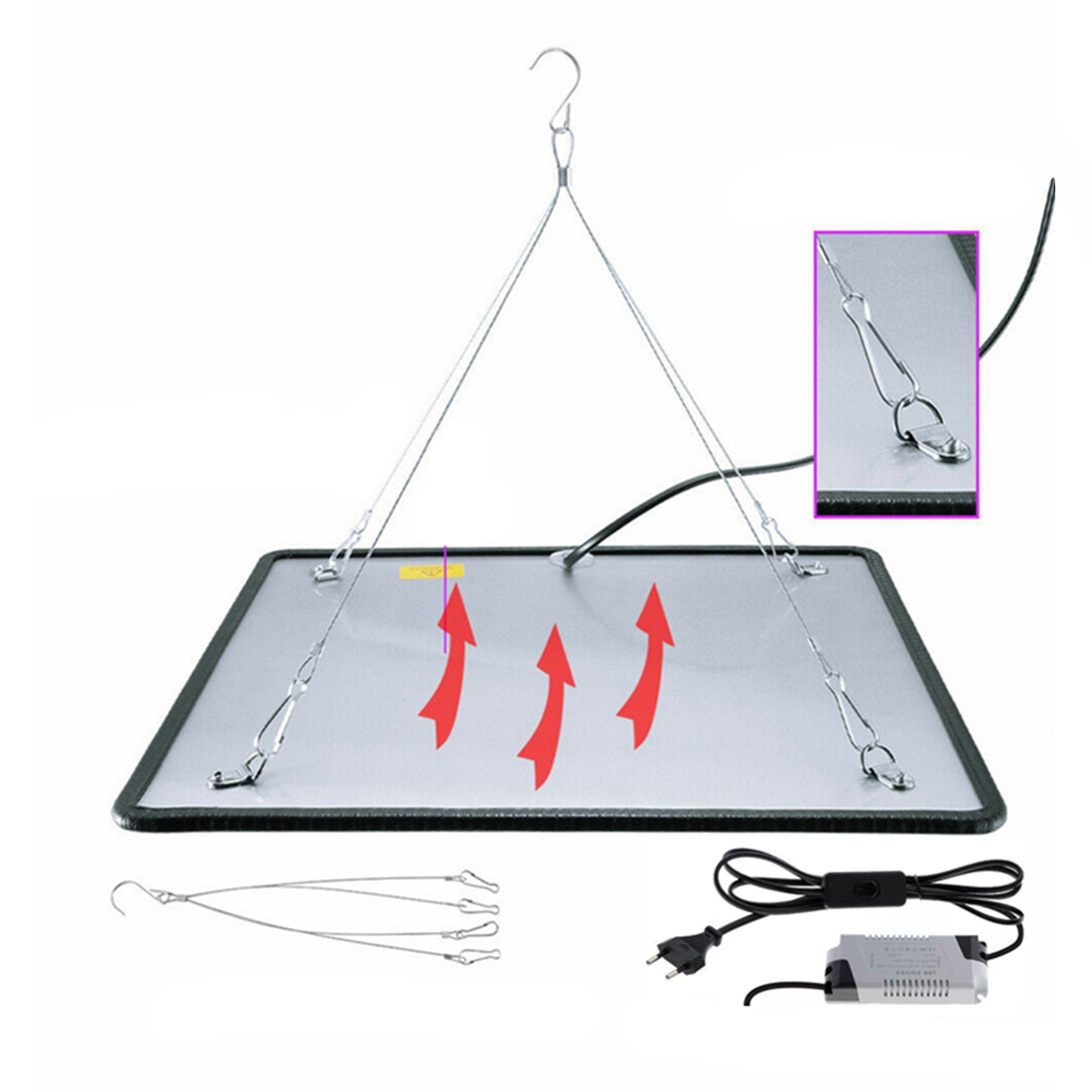 PANEL LAMPA WISZĄCA DO WZROSTU UPRAWY ROŚLIN FULL SPECTRUM 50W 500 LED Typ oświetlenia GROW