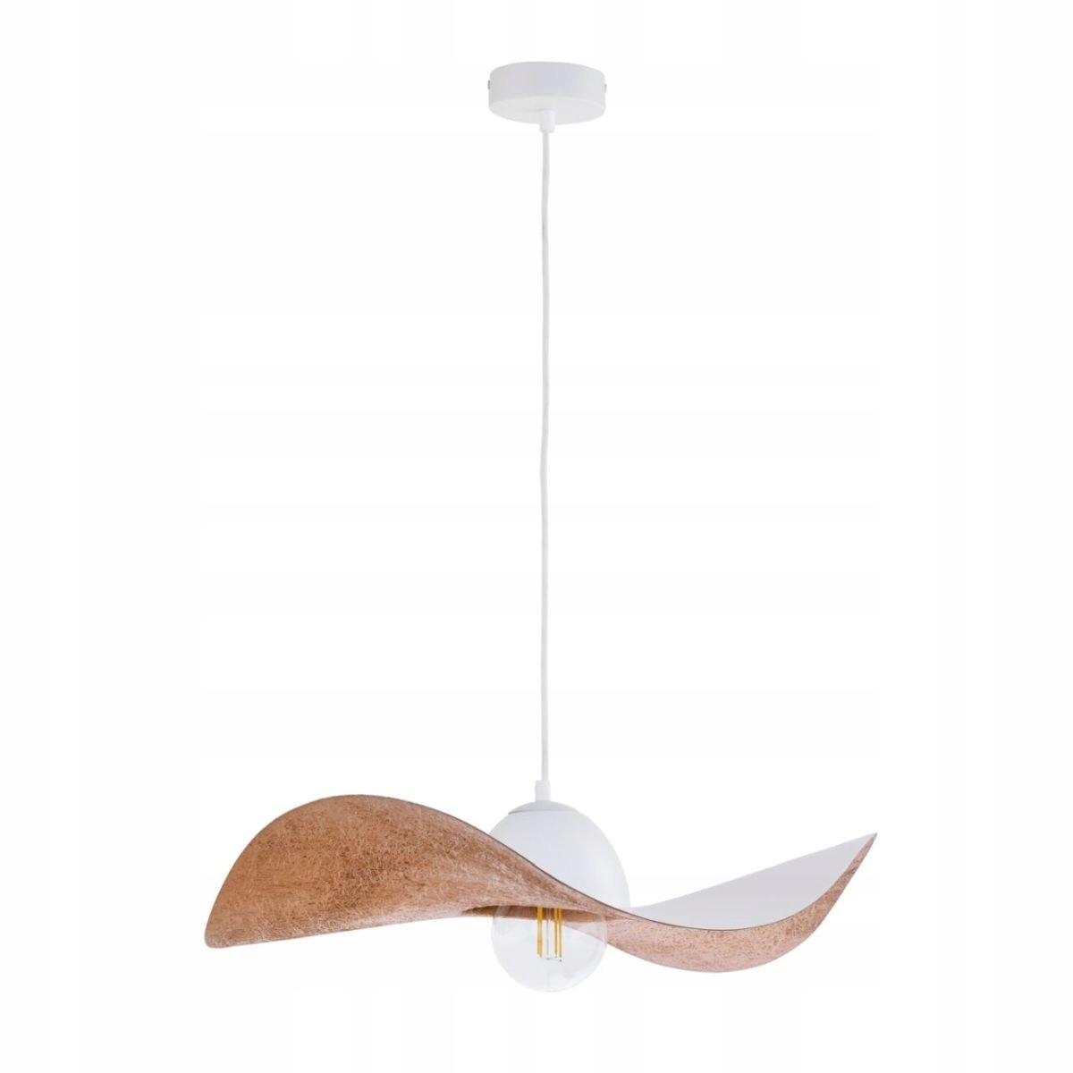 Biela závesná klobúková lampa Kapello M 32344 Sigma Lighting