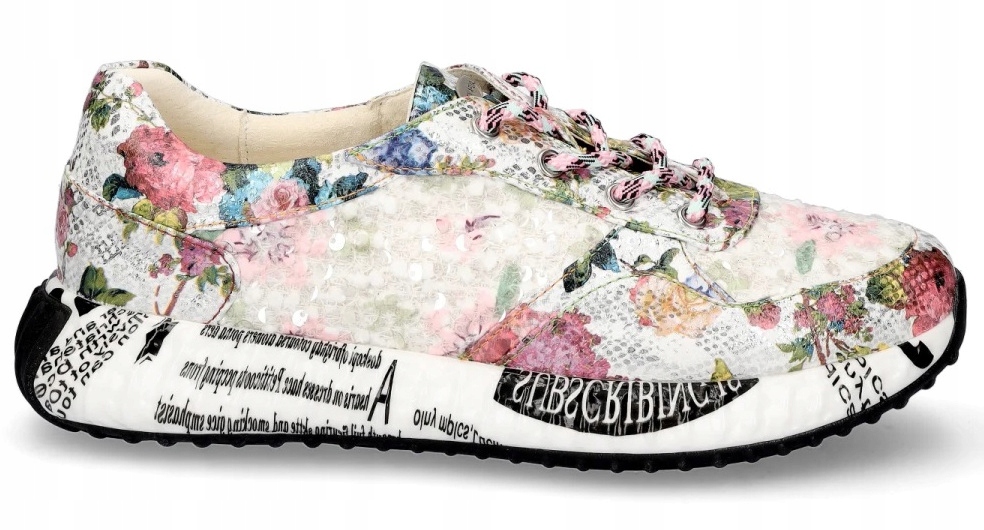 Laura Vita damskie buty sportowe premium francuskie w kwiaty 38