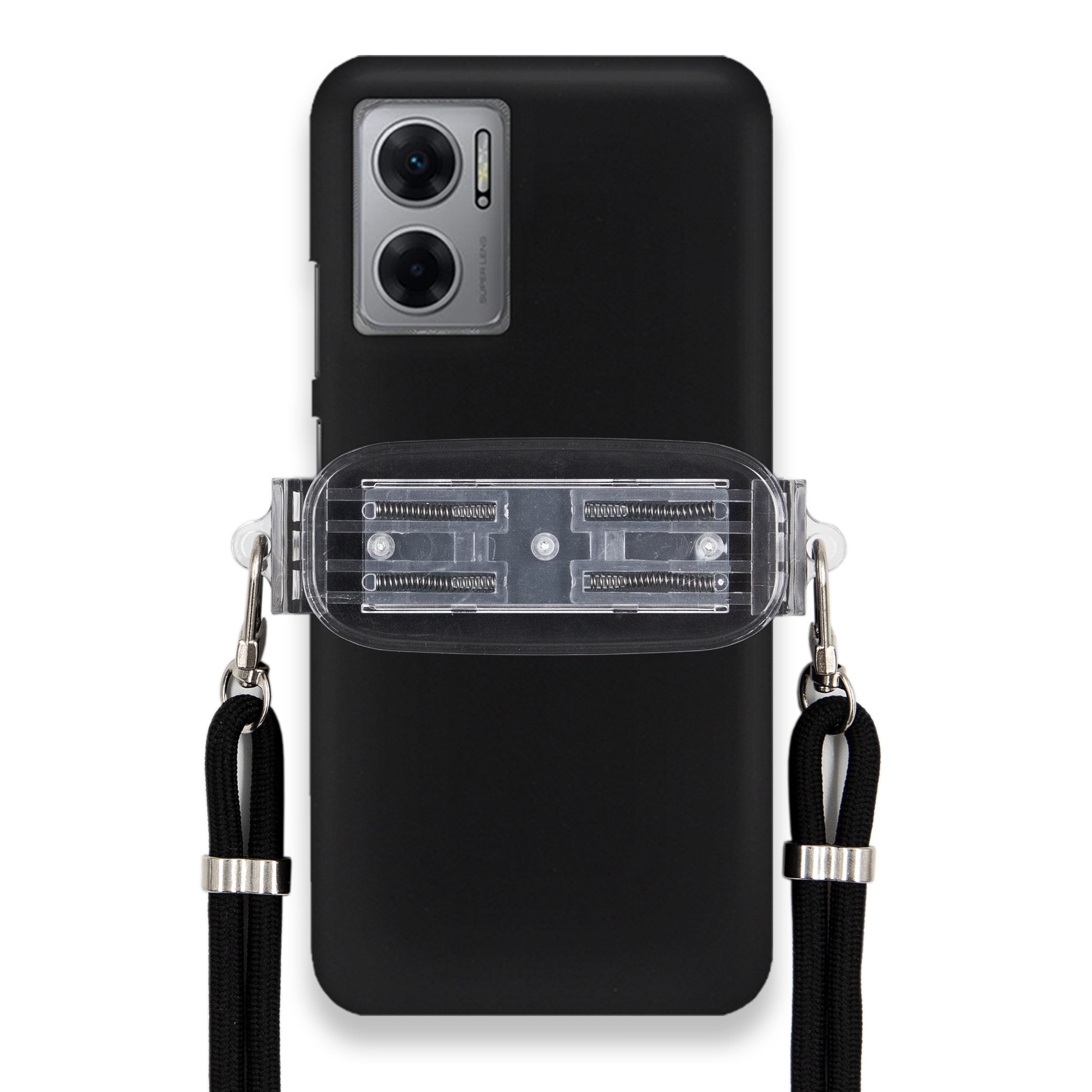 Pouzdro Pro Xiaomi Redmi 10 5G Smooth Case Univerzální Držák Černá Šňůrka
