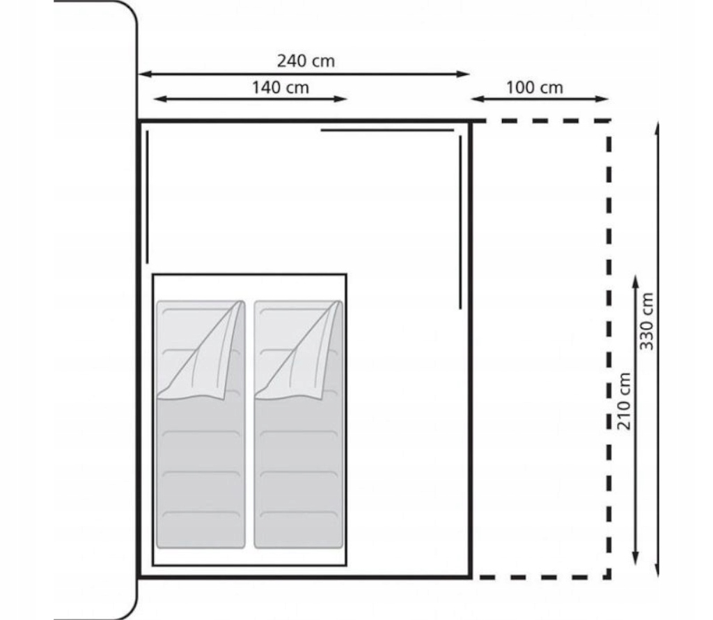 Namiot przedsionek do samochodu Silverstone Marka Euro Trail