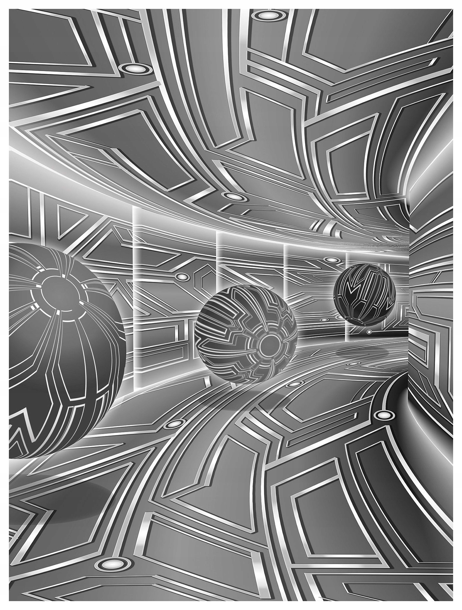 Fototapeta Sféry v chodbě Minimalismus Prostor 184x254 vinylová lepidlo