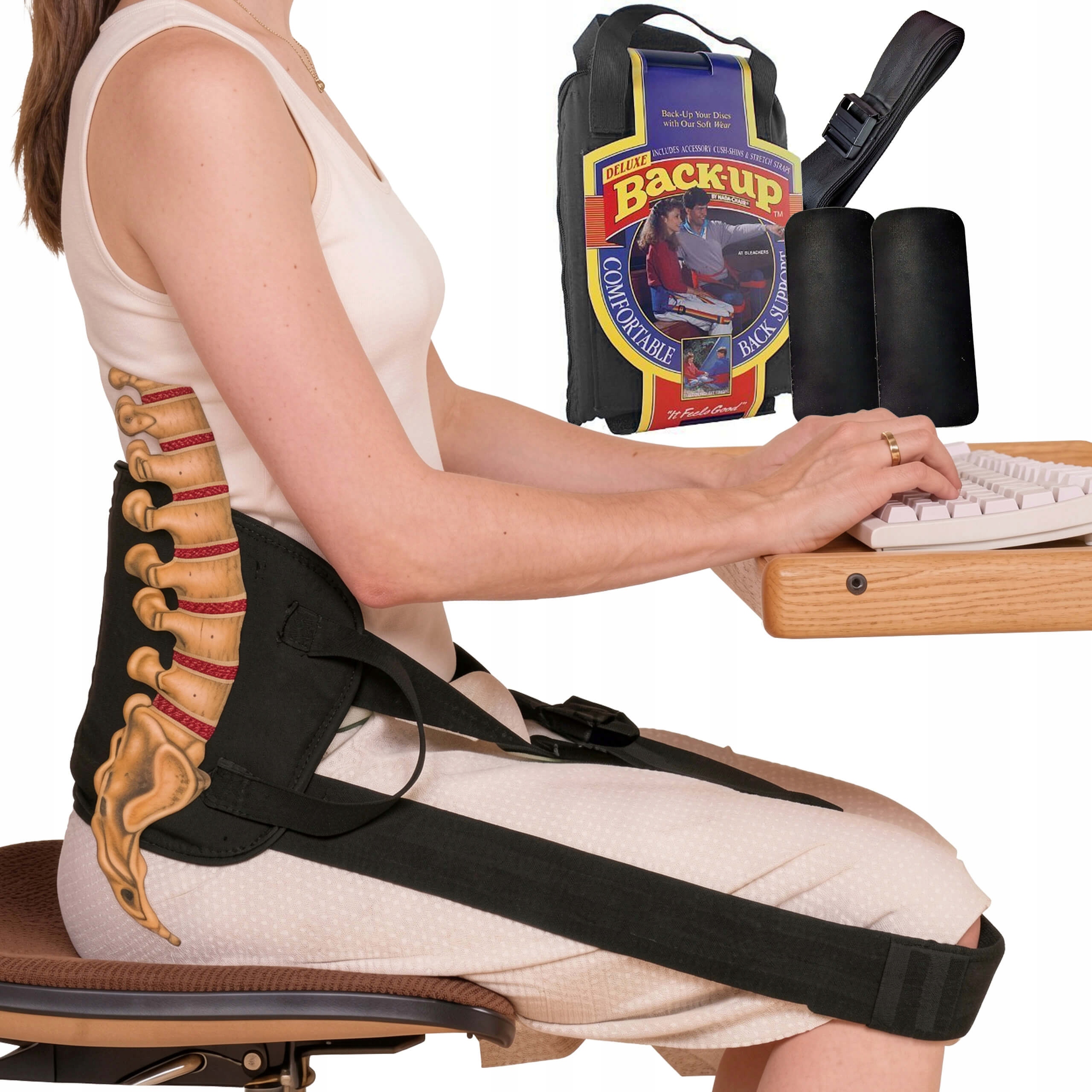 Pas ortopedyczny korektor postawy wad pajączek na plecy ból kręgosłupa