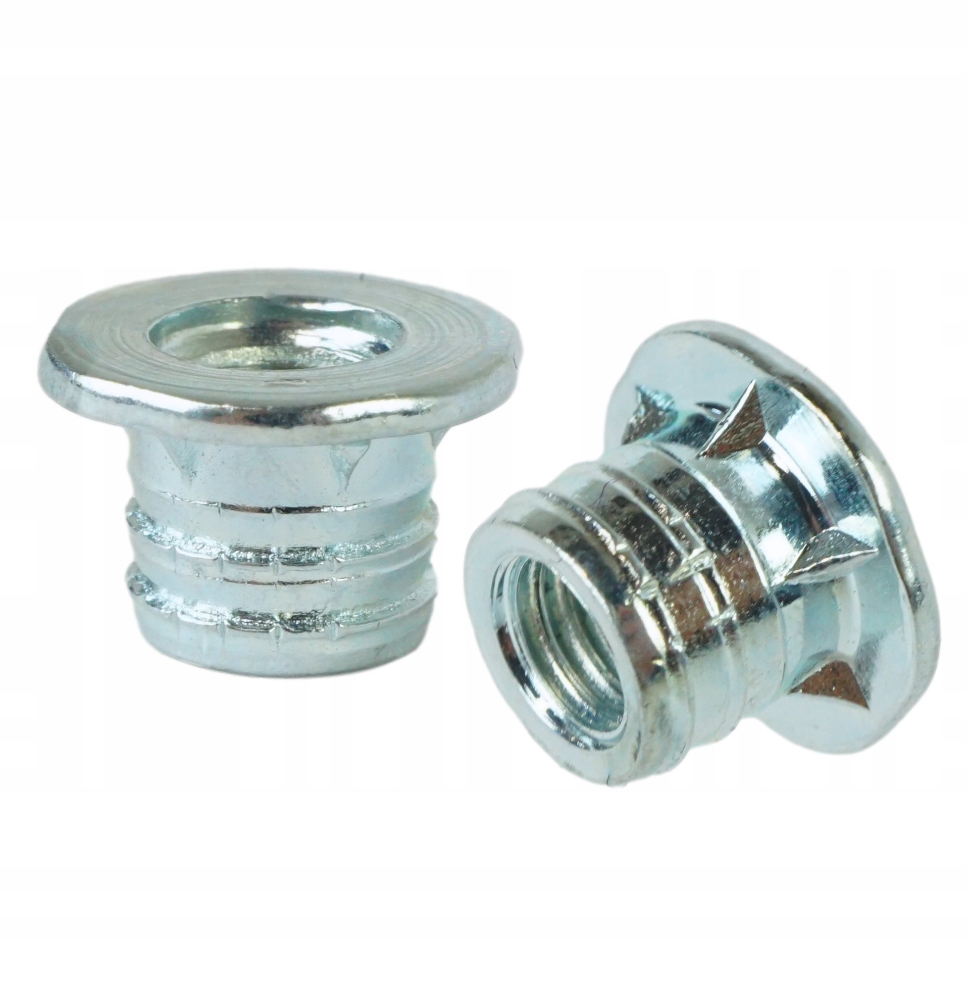 10x Mufa M5 x 6,5 mm z kołnierzem wbijana wpustka meblowa do drewna, stopek