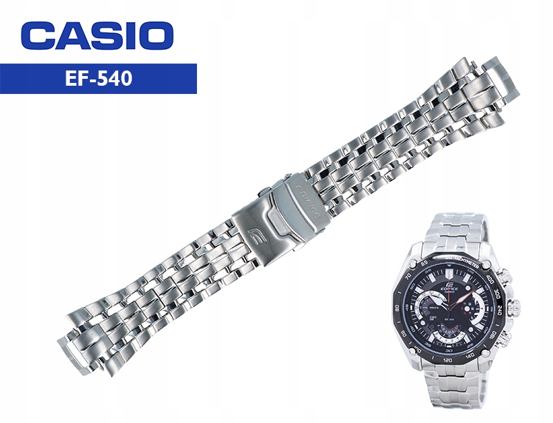 Originální náramek pro hodinky Casio EF-540 Elegantní stříbrný ocelový