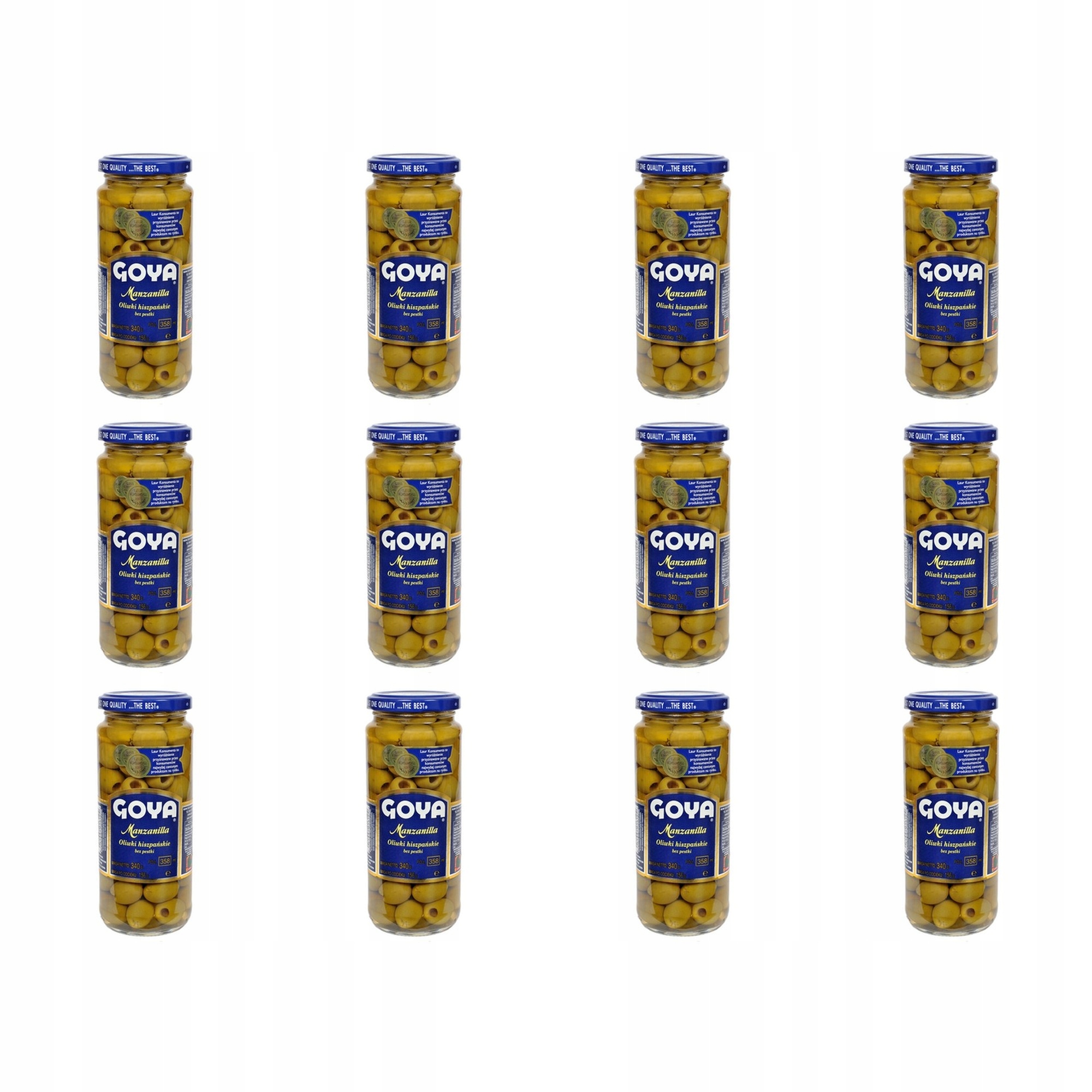 12x 358ml Goya Oliwki Zielone Manzanilla Bez Pestki Hiszpańskie