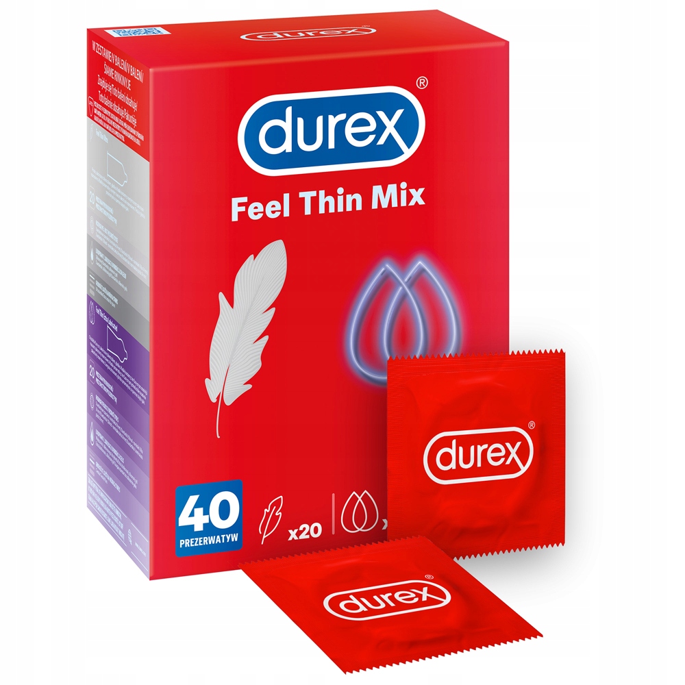 

Durex prezerwatywy Feel Thin Mix 40 szt cienkie