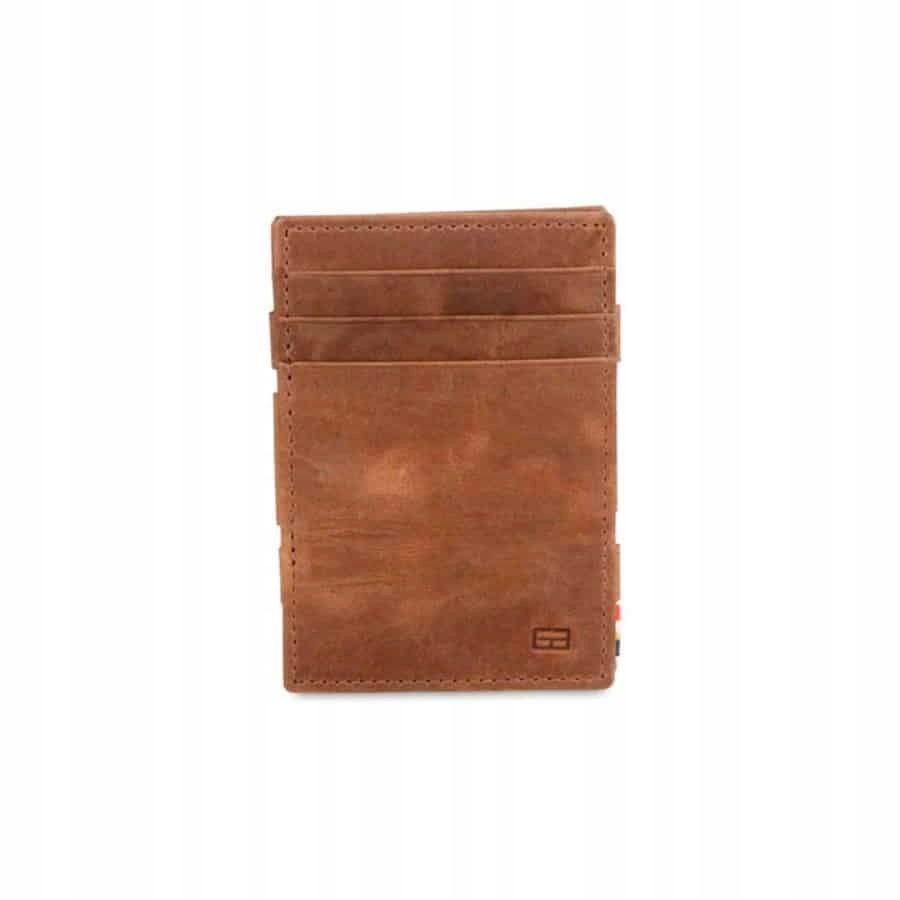 Kožená peněženka na karty a mince Essenziale Brushed Garzini Brown