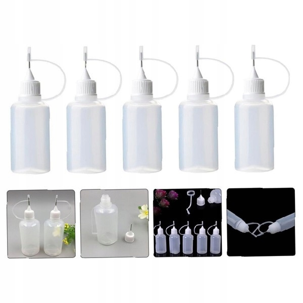 Butelka z igłą PE - 30 ml - aplikator - do dozowania płynów Marka bez marki