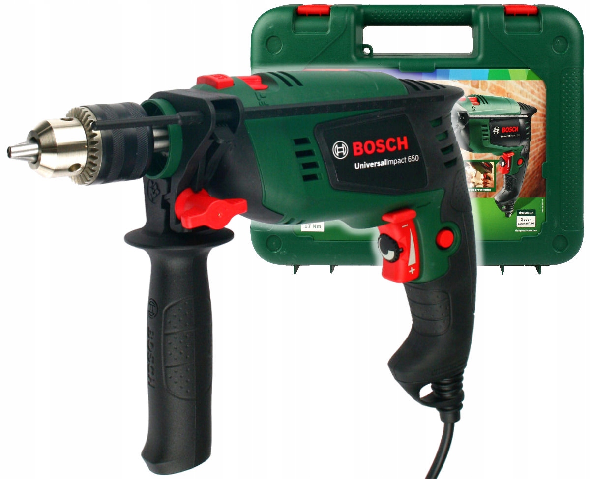 

Wiertarka 650W Universalimpact 650 Bosch Walizka