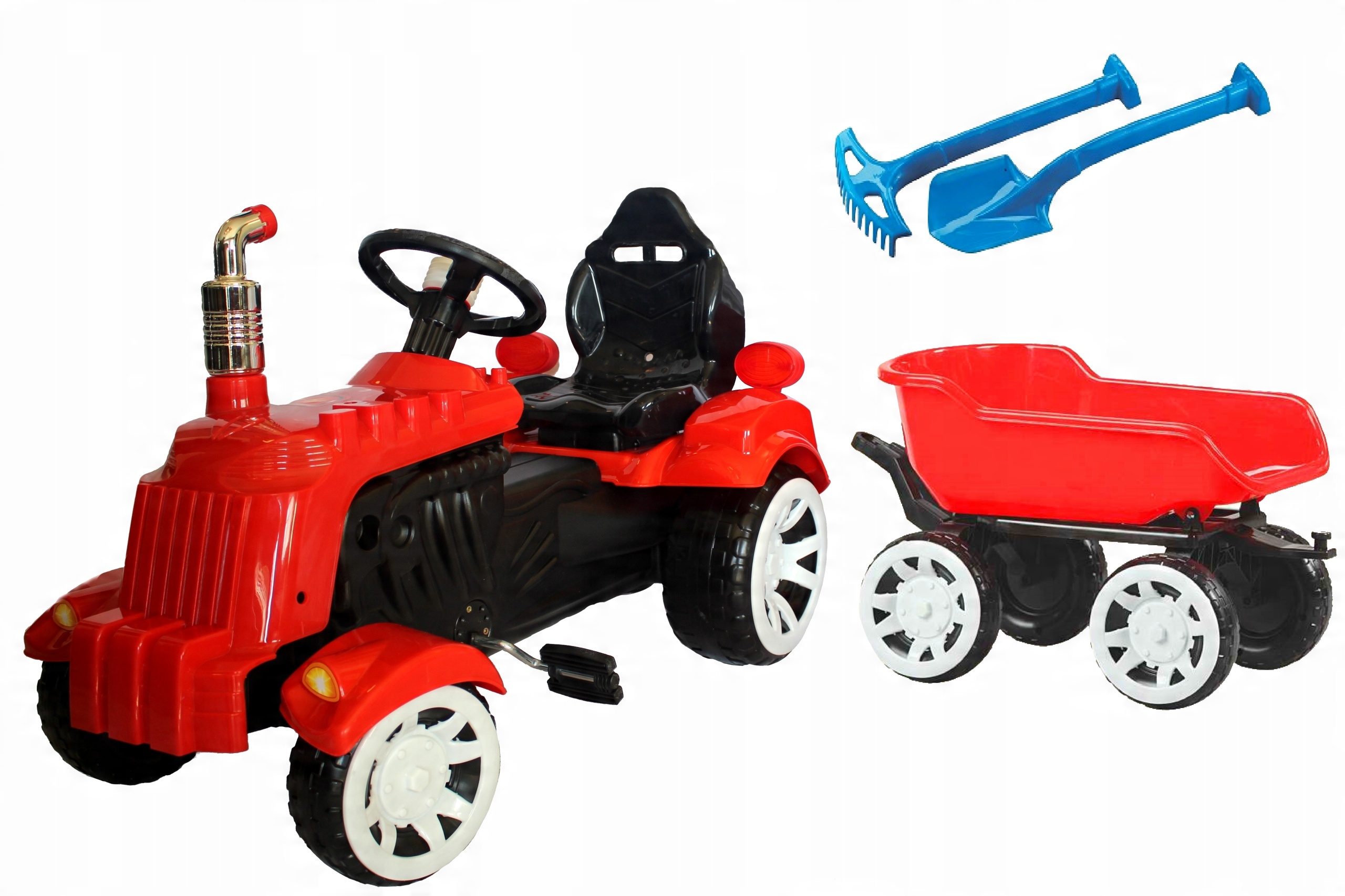 

Duży Traktor Na Pedały Z Przyczepą 3koloryGRATISY
