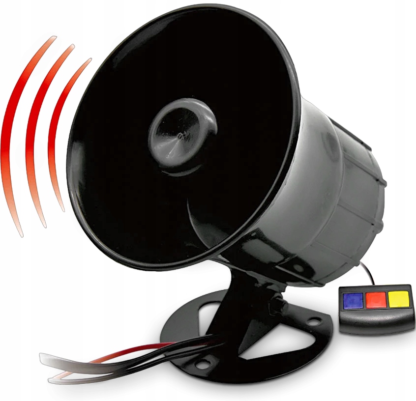 GŁOŚNA SYRENA ALARMOWA 6 TON SYGNAŁ 6 TONOWY FANFARA KLAKSON 12V POLICYJNA Numer katalogowy części 42247