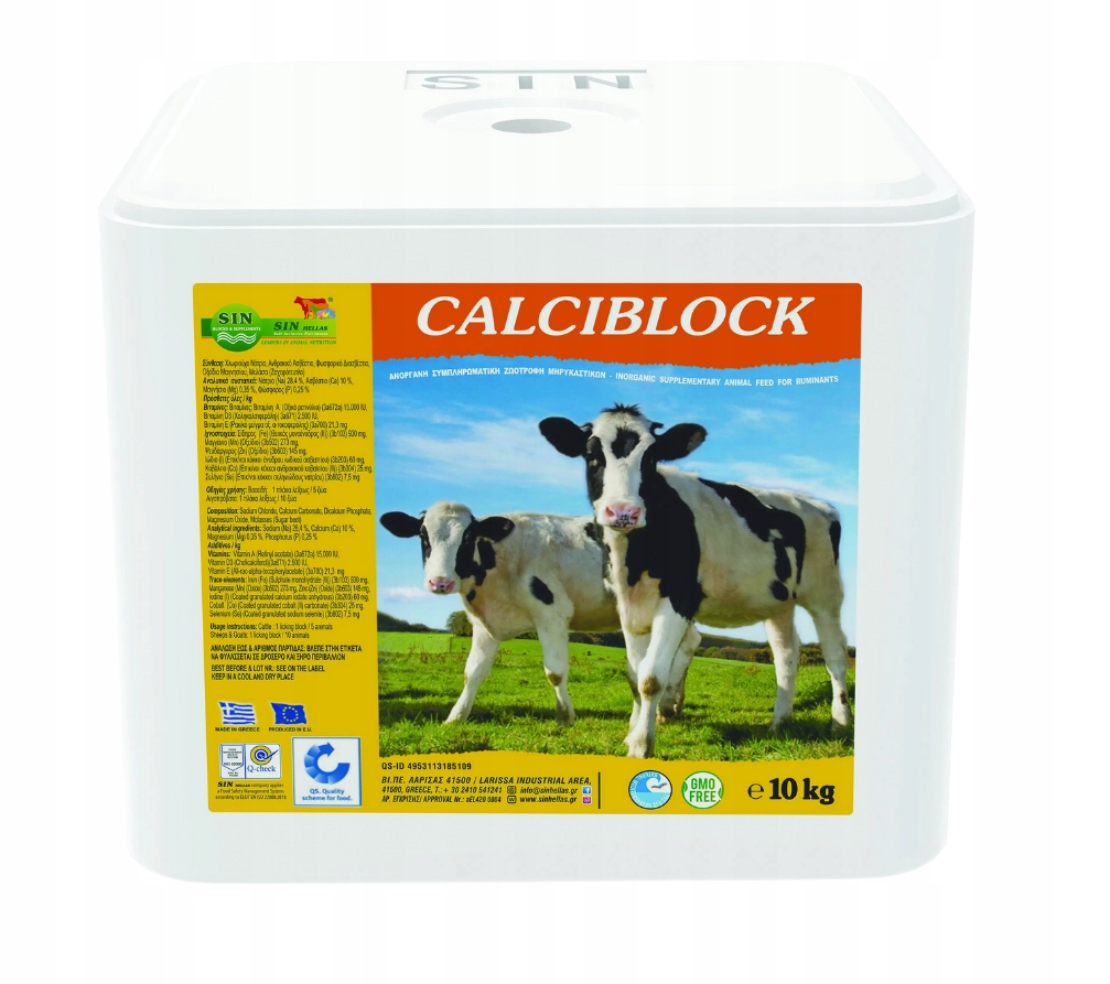 Lizawka Z Wapniem dla Krów Koni Owiec Kóz Wapń wit A D3 E Calciblock 10kg