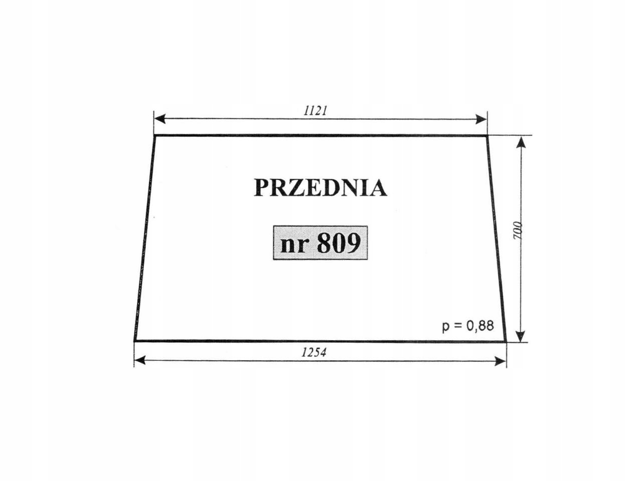 SZYBA PRZEDNIA C 360 SZYSZKA KOZMIN 809
