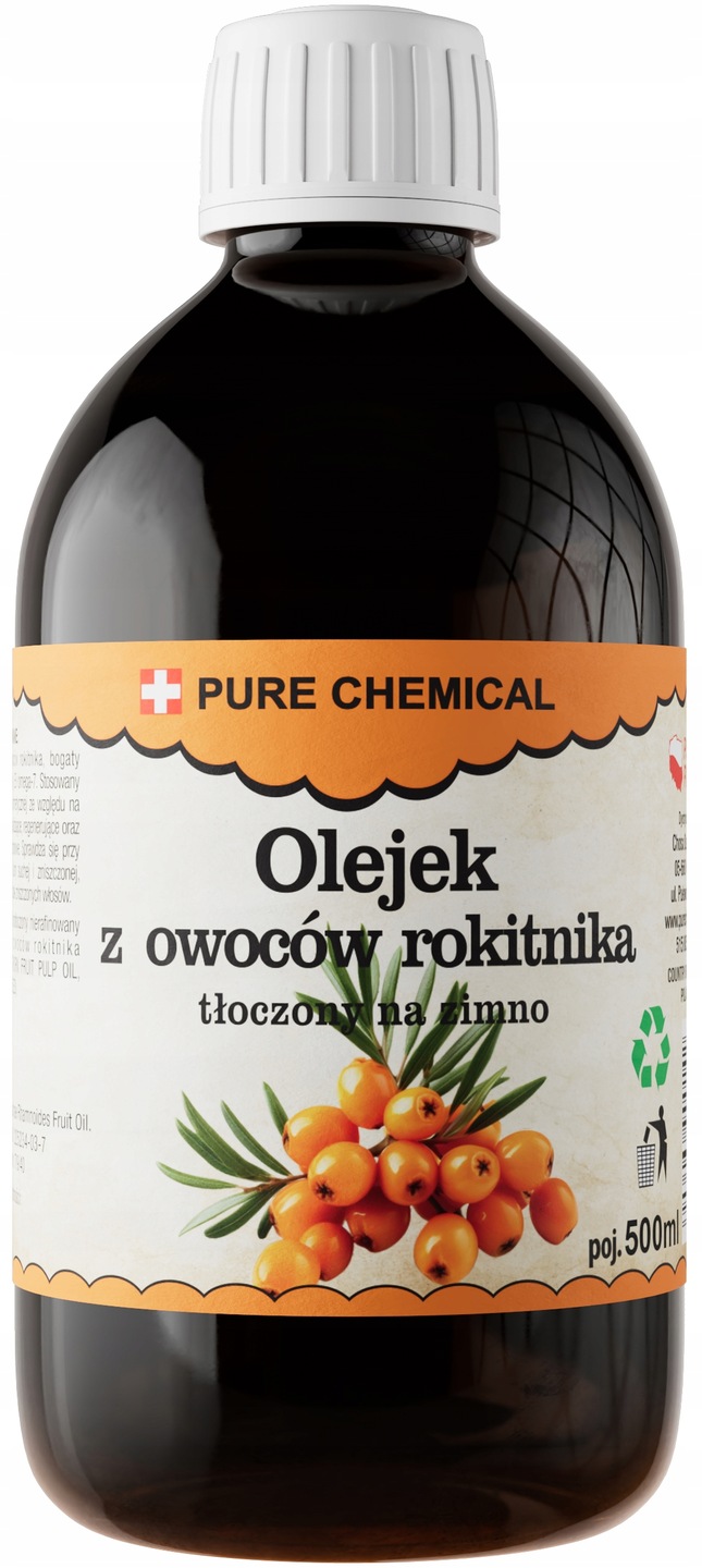Rakytníkový Olej Lisovaný Za Studena Nefiltrovaný 500ml 0,5l