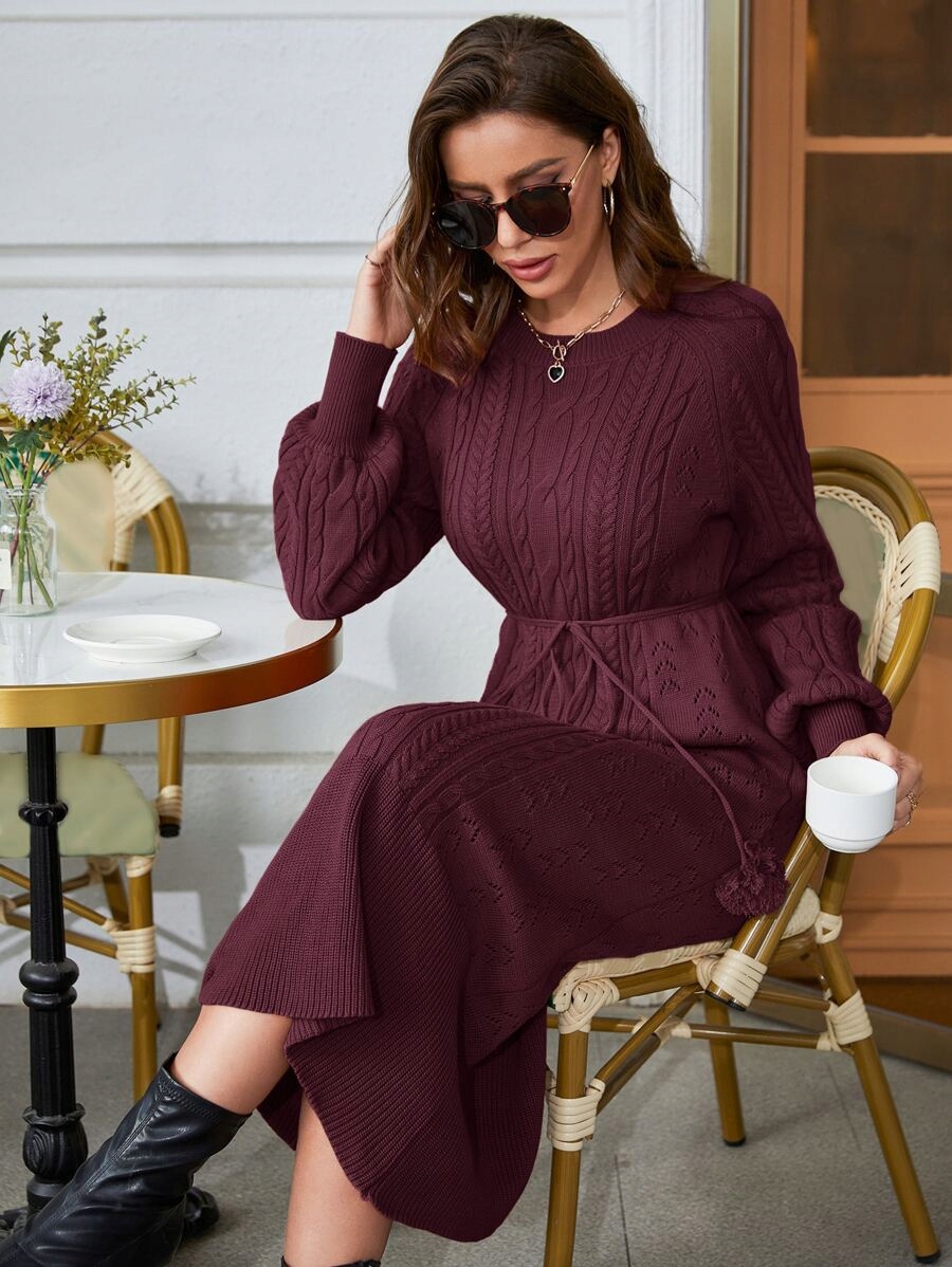 Šaty S Bufetovými Rukávy Casual Shein S