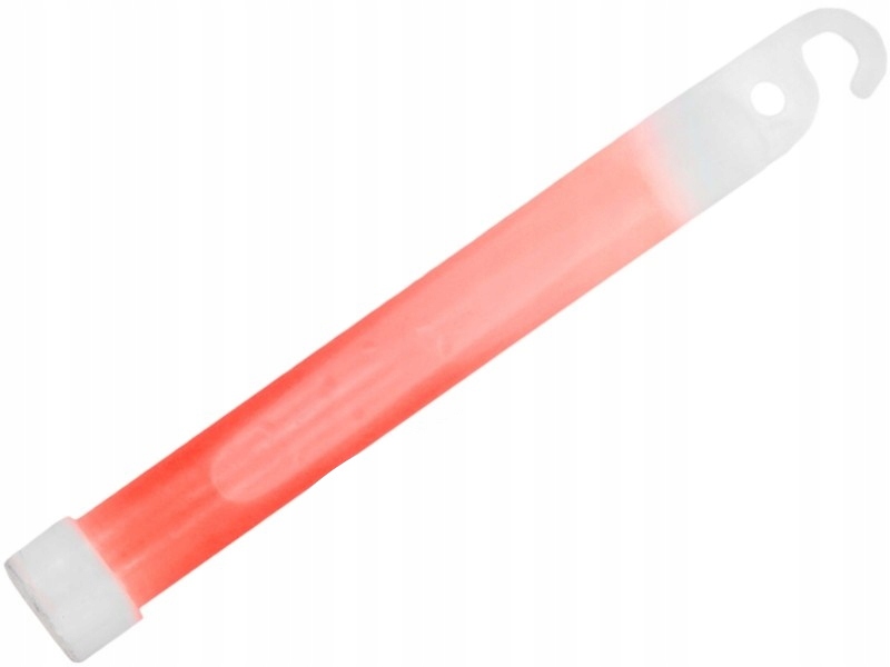 Światło chemiczne Mfh 6 cali, czerwone, glow stick, 12h, haczyk, 15 cm