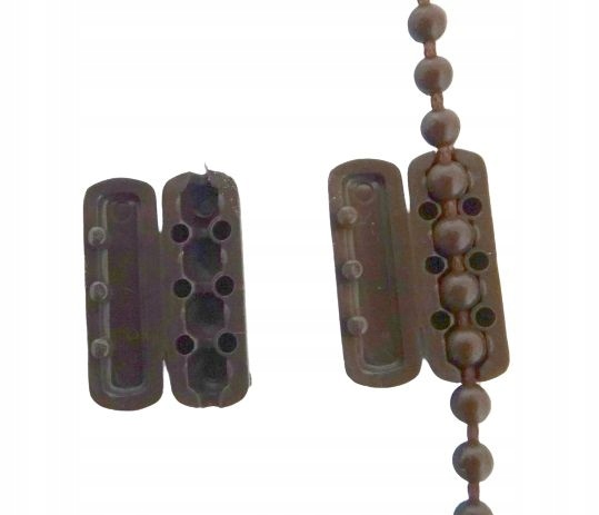 ŁĄCZNIK ŁAŃCUSZKÓW /STOPER/BLOKADA KORALIKA DO ROLETY LUB ŻALUZJI BRĄZOWY Kod producenta 140-2023-003