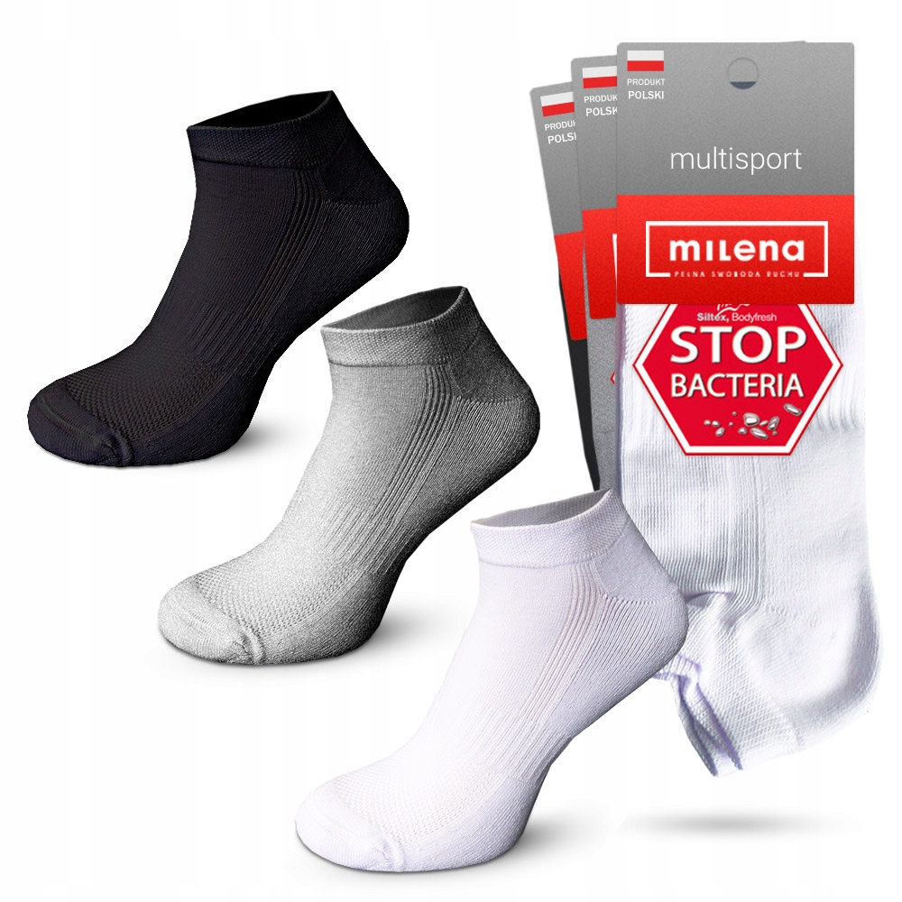 

Skarpety męskie Stopki 1/2 Frotte jony sreb *44-46