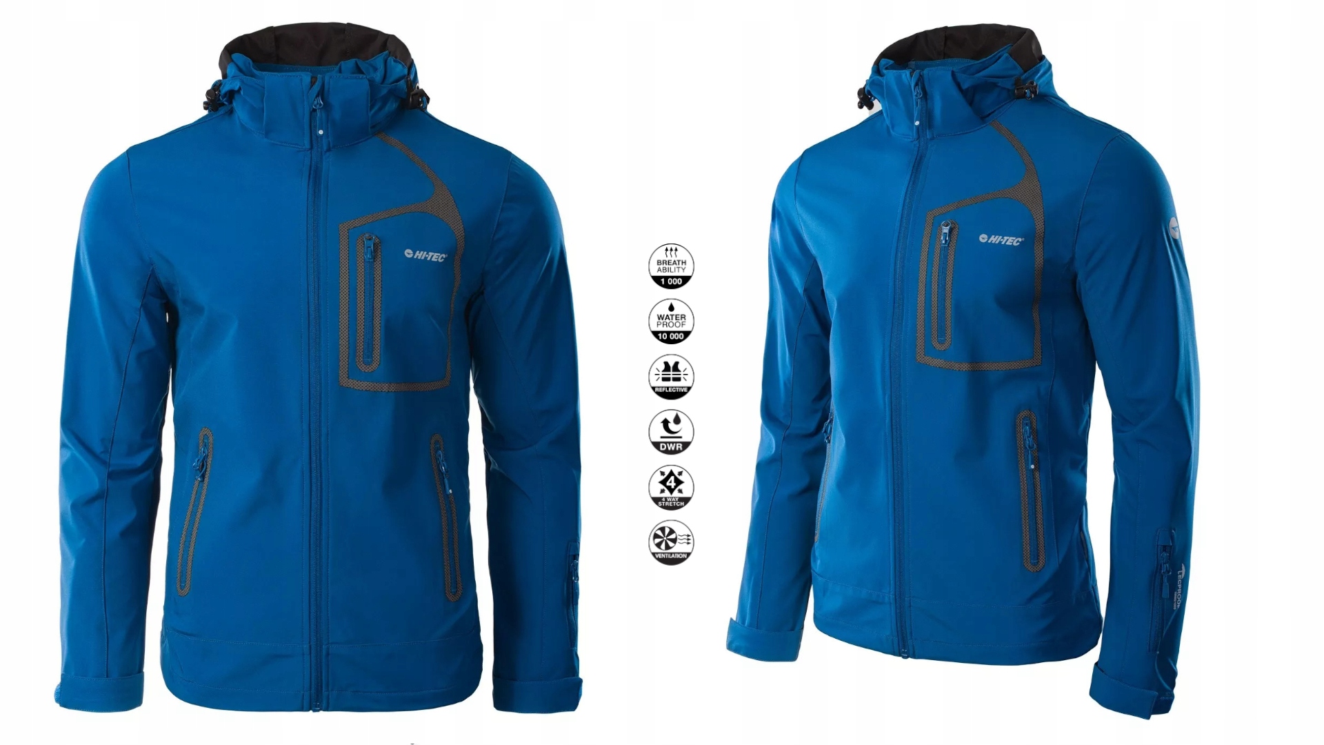 

Kurtka męska z kapturem Softshell Hi-tec Nils XL
