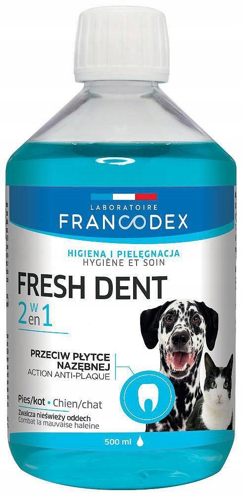 Levně Francodex Fresh dent – ústní voda pro psy a kočky 500 ml