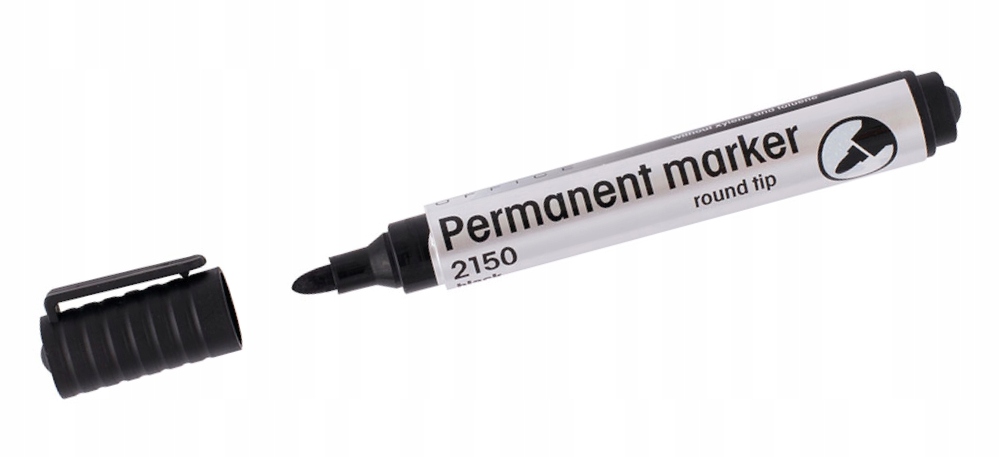 Marker permanentny D.RECT, okrągły, CZARNY