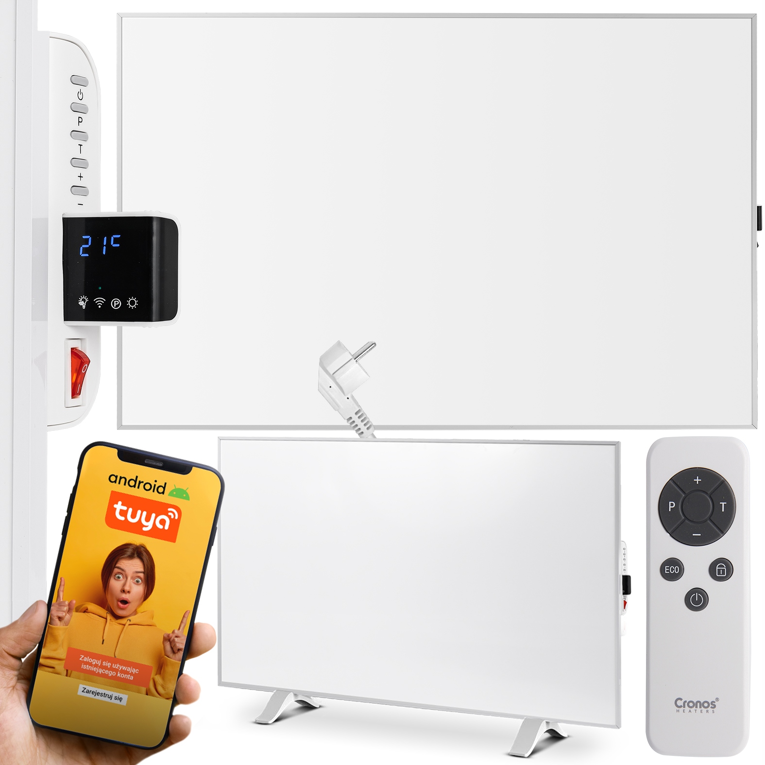 

Panel Grzewczy Ir Promiennik Grzejnik 500W WiFi