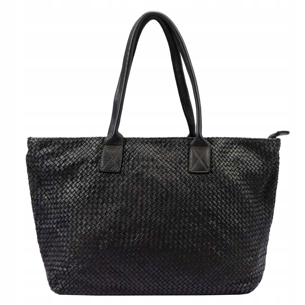 Kožená kabelka Shopperbag Černá A4 Vs 010