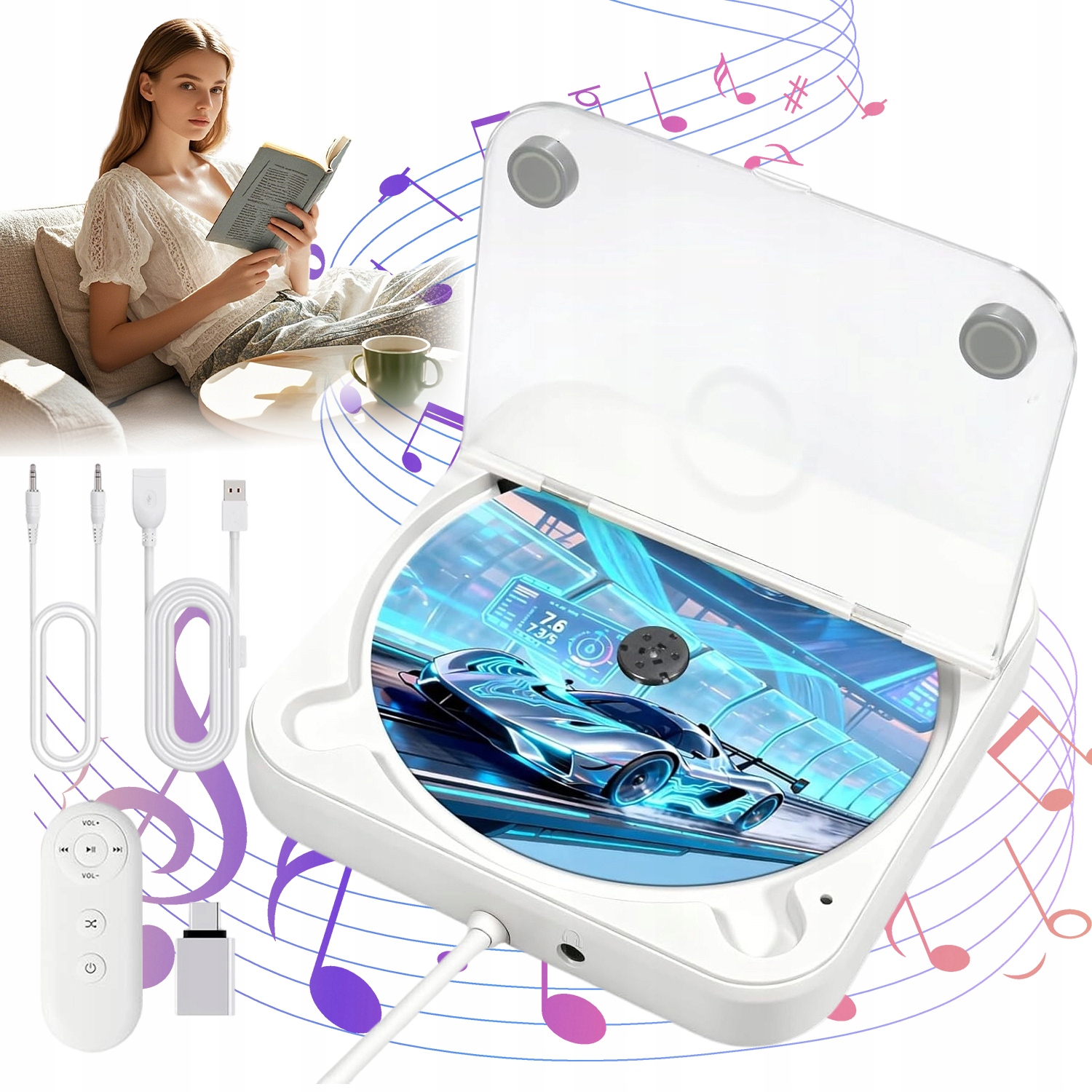 Přehrávač CD Usb A Aux Do Auta S Funkcí Paměti CD-MP3 Cd-rw Cd-r Wav