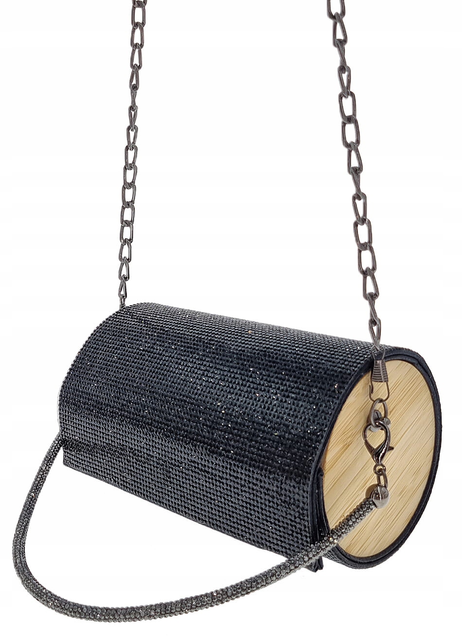 Černá dámská kabelka s dřevěnými vložkami Michelle M