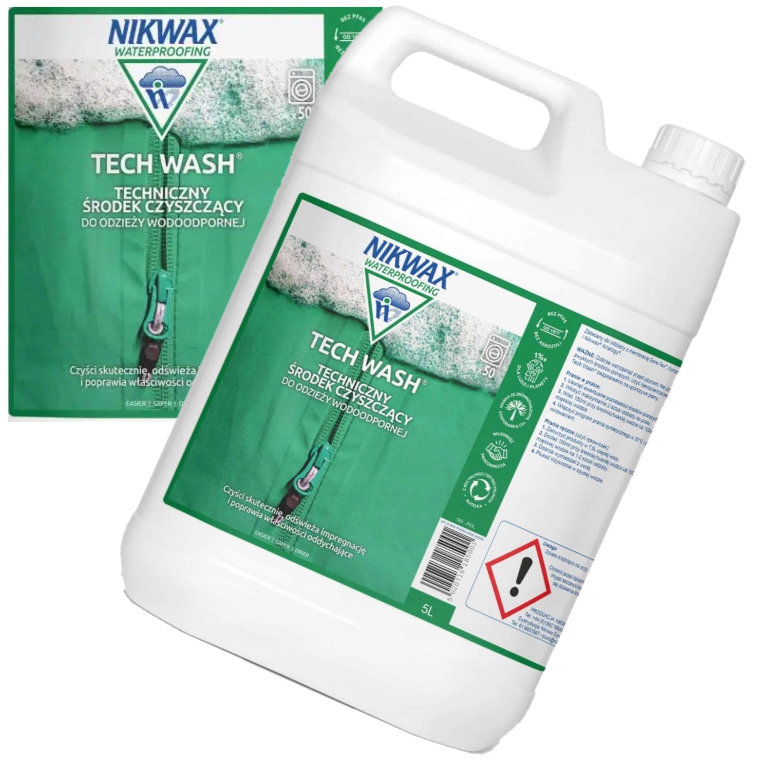 Nikwax Tech Wash Płyn do Prania Membrany Gore-Tex Odzieży Outdoor 5 Litrów