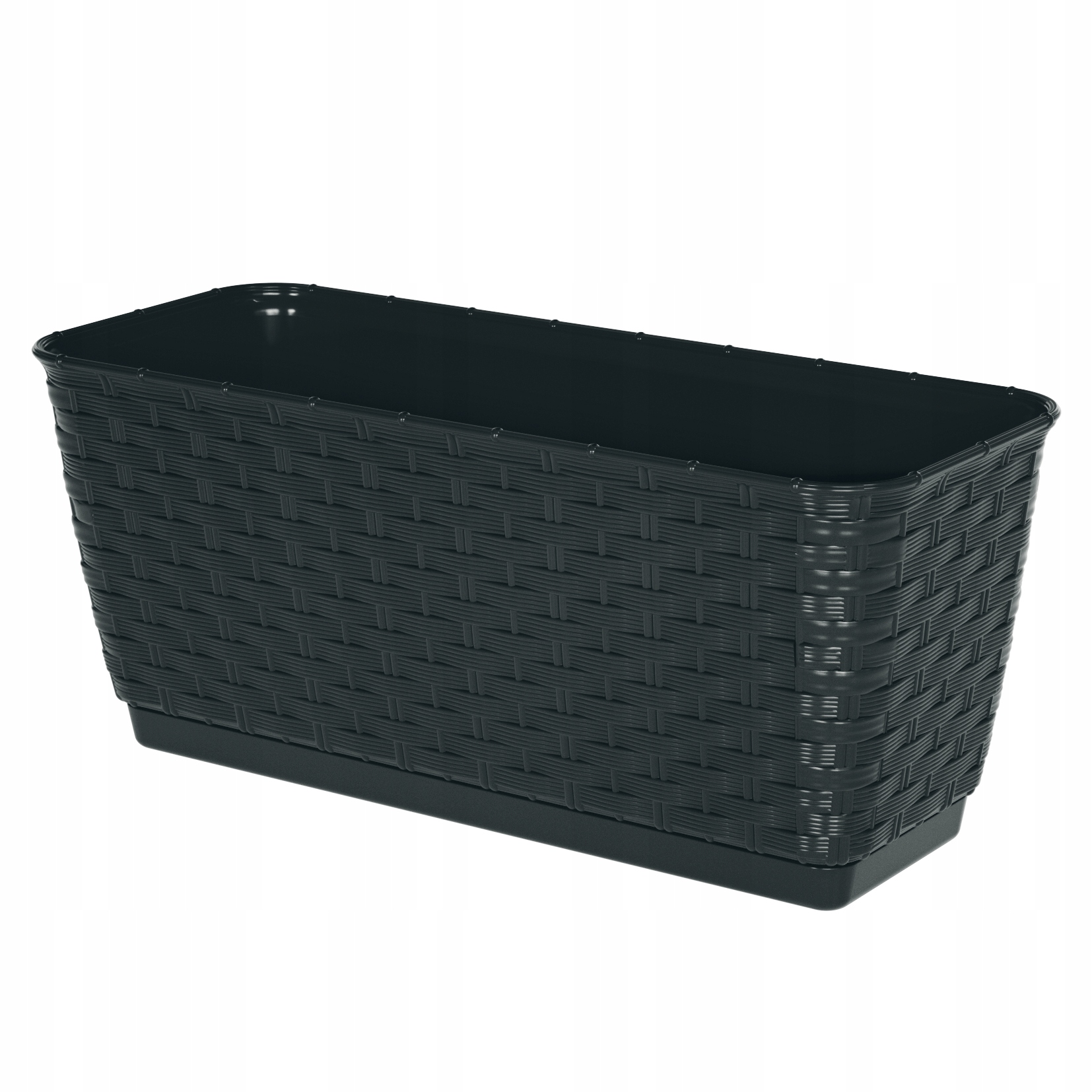 

Donica Rattan skrzynka 50cm wkład Antracyt