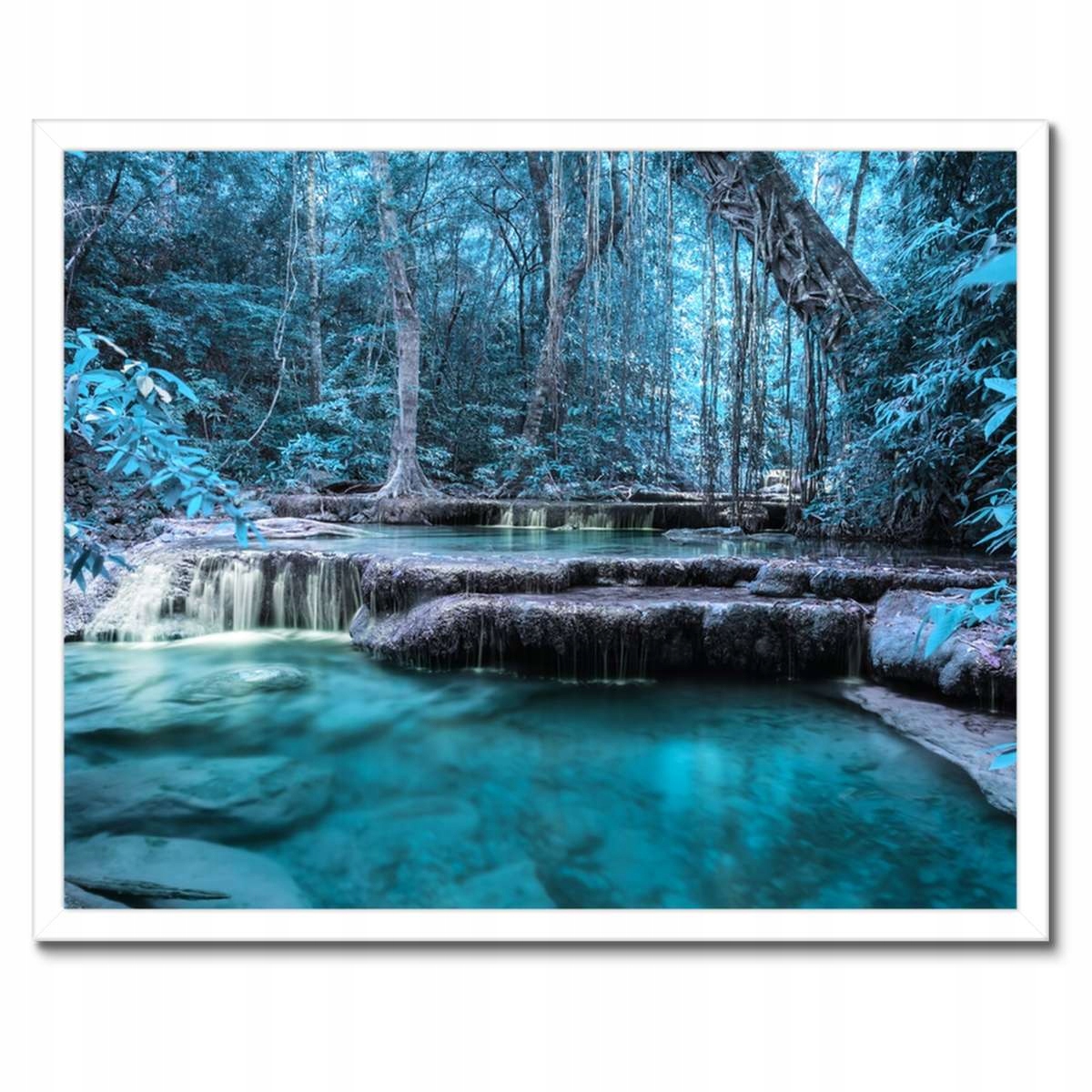 Plakáty v rámu 50x40 Erawan Modrý vodopád