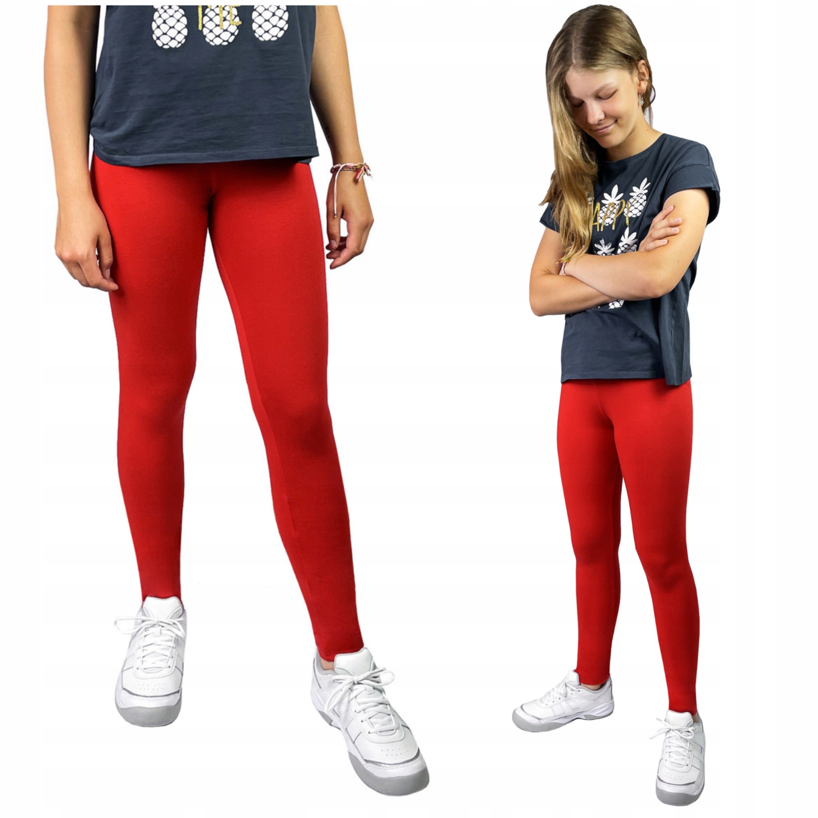 LEGGINSY CZERWONE DLA DZIEWCZYNKI WIOSNA LATO 146