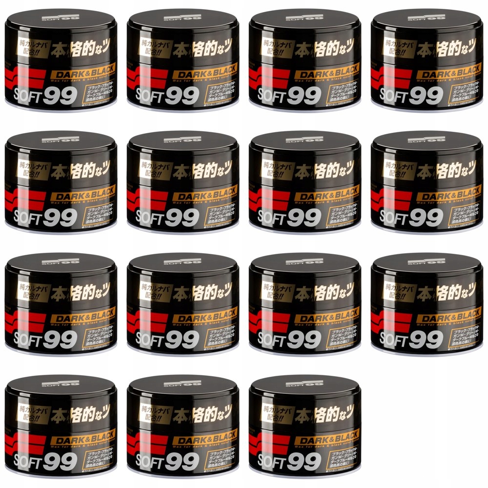 Vosk SOFT99 Dark&Black Wax 00010 tmavé laky 300 g sada 15 ks