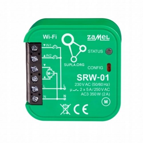 Podomítkový ovladač rolet Wi-fi SRW-01 Supla Zamel SPL10000004