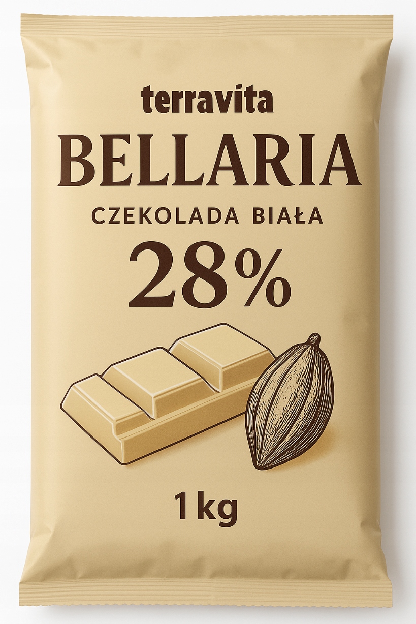 Levně Čokoláda 28% Bílá Bellaria (terravita) 1 kg