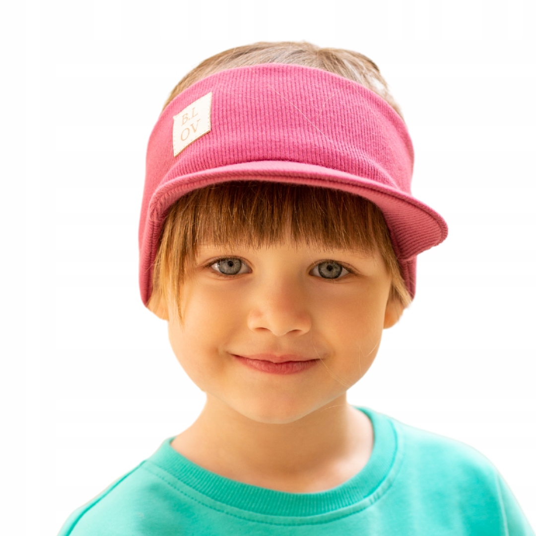 

Opaska dziecięca z daszkiem ciemny róż 48-52