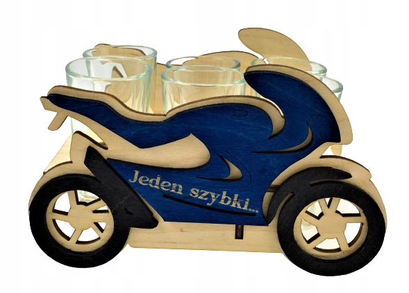 

Ścigacz Mini Stojak z Kieliszkami do Wódki 6 sztuk