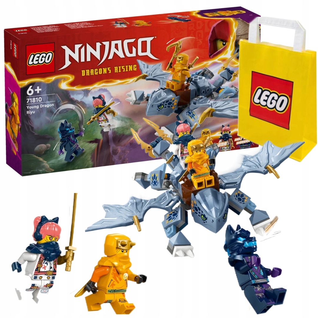Klocki Lego Ninjago Powstanie Smoków 71810 Mały Riyu Ruchomy Smok 3 Figurki