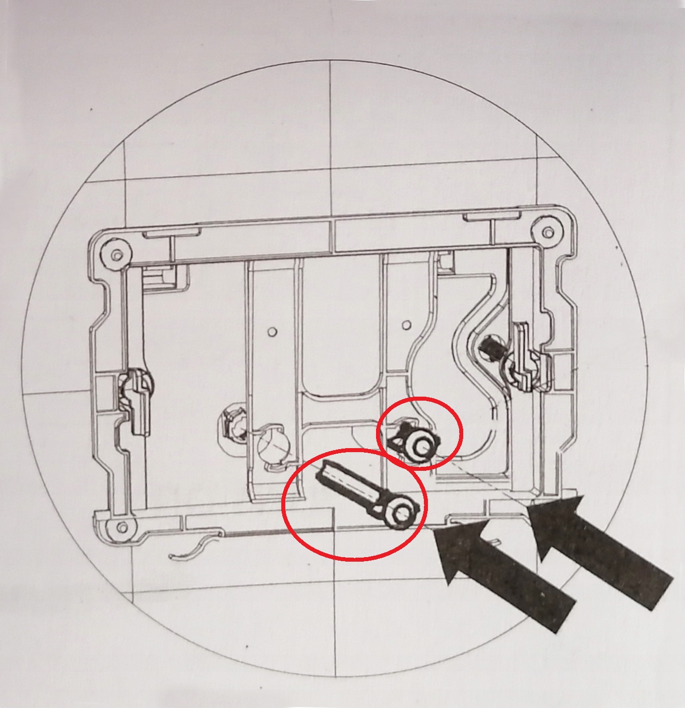 Popychacze do przycisku spłukjącego do stelaża podtynkowego wc AquaTech Kod producenta POPYCHACE 2SZT KPL